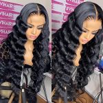 Glamorous Black Body Wave Lace Front Wig - Perfect for Daily Wear and Special Occasions, 20 Inch Heat Resistant Synthetic Wig with Middle Par