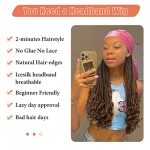 Aisaide Braided Headband Wig - Afro Box Braids with Curly Ends for Effortless Styling