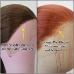 BTWTRY Ginger Brown Synthetic Lace Front Wig - Pre Plucked Natural Hairline for Effortless Style