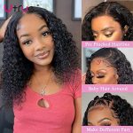 18-Inch Curly Wave Lace Frontal Wigs: HD Transparent Lace, Pre-Plucked, and 150% Density for Irresistible Beauty