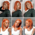 Flady Ginger Orange Bob Wig 12 Inch - 13x4 HD Lace Front Wigs Human Hair Pre Plucked, 150% Density, 350# Colored Lace Frontal Bob Wigs for Black Women 🍊💇‍♀️