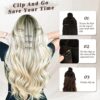 BARSDAR Clip-in Hair Extensions – Instantly Elevate Your Look with 5PCS of Thick, Natural Soft Waves in Buttery Blonde