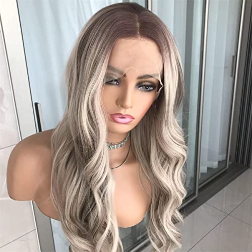 QDBOWIN's Highlight Ash Blonde Body Wave Lace Front Wig: Experience the Perfect Blend of Comfort and Glamour