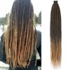 BRUNNACE 24 Inch Handmade Synthetic Dreadlock Extensions - Stylish and Lightweight Single-Ended Ombre Honey Blonde Dreads for Effortless Fashion
