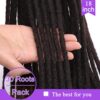 Chocolate Brown Synthetic Dreadlock Extensions - 30 Strands of Handmade 18-Inch Hippie Style Dreads