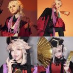ANOGOL Wig Cap+Douma Wig Blonde Wig for Demon Slayer Cosplay, Perfect for Halloween and Anime Parties