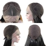 Sleek Elegance: 24-Inch Straight Black Lace Front Wig - Synthetic Hair Perfection for Daily Wear and Special Occasions