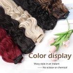 U-Shaped Long Wavy Clips in Hair Extensions - Lightweight, Secure, and Time-Saving