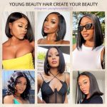 Glamour Glow: 12-Inch Short Bob Human Hair Lace Front Wig for Effortless Elegance in Parties and Daily Life