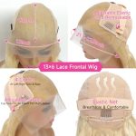 Blonde Bombshell Bliss: 613 Lace Front Wig - HD Transparent Lace, 180% Density, 24 Inch Body Wave for Effortless Glam