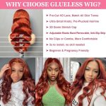 Orange Lace Closure Wigs Human Hair Wear and Go Glueless Wig Precut Lace Body Wave Wig