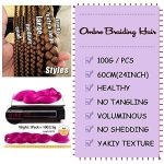 Vibrant Rainbow Ombre Braiding Hair - 5Pcs Set for Bold and Colorful Twists