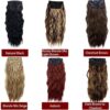Long Wavy Chestnut Brown Clip-In Hair Extensions - 4PCS for Instant Volume and Length (20 inches)