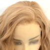 BLUPLE Ash Blonde Curly Lace Front Wig: Experience the Ultimate Blend of Style and Comfort with Long, Wavy, and Half Hand-Tied Synthetic Hair