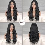 26-Inch Long Black Curly Wig for Black Women - Natural Looking Heat Resistant Synthetic Fiber, Perfect for Daily and Party Use