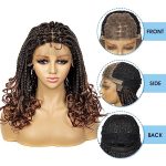Lightweight 18-Inch Square Knotless Box Braided Wig - A Refreshing Twist in Synthetic Lace Front Fashion