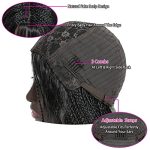 ROSEBONY Ombre Blonde Micro Braids Wig - Radiant 30" Long Synthetic Hair Wig with Bang for Black Women (Fake Scalp Wig, 1b/27)