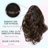 HSLHDI Short Curly Claw Clip Ponytail Extension - Effortless Elegance for Daily Use and Special Occasions