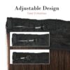 Thicker and Longer Hair with Invisible Wire Hair Extensions - Adjustable, Comfortable, and Secure