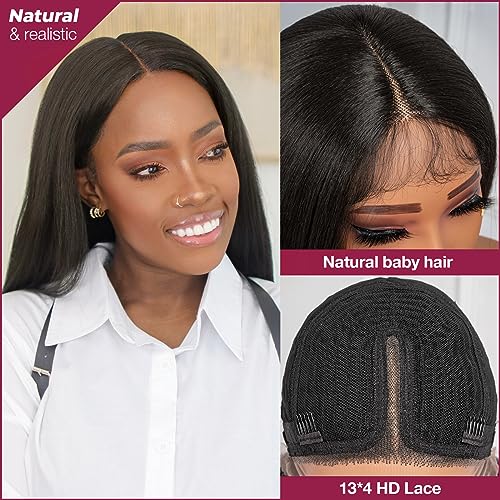Toyotress ZERO Tangle Airy Dark Brown Lace Front Wig - 26 Inch Straight T-Part Synthetic Wig with HD Lace for Effortless Elegance (26 Inch, Color 2)