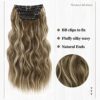 QGZ Clip-in Long Wavy Hair Extensions - 20 Inch Synthetic Marvel for Thicker, Fuller Hair