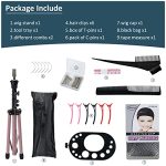 Pink Wig Stand Tripod Upgraded - Adjustable Metal Mannequin Head Stand with Double Locking System for Cosmetology, Hairdressing, and Easy Assembly