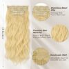 BARSDAR Clip-in Hair Extensions – Instantly Elevate Your Look with 5PCS of Thick, Natural Soft Waves in Buttery Blonde