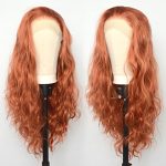 360 Copper Red Natural Wavy Lace Front Wig - Transform Your Look with 22 Inches of Glamorous Heat Fiber Hair