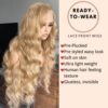 LOLYDEER's 32-Inch Honey Blonde Lace Front Wig – Pre-Plucked, HD Lace, and Gorgeous Loose Wave