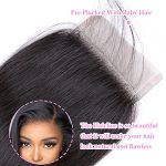 Silken Charm Unleashed: 12A Brazilian Straight 4x4 HD Lace Closure (12 Inch)