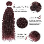 99j Burgundy Brazilian Human Hair Bundles