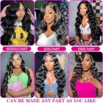 28-Inch Body Wave Lace Front Wigs - 180% Density, Pre Plucked, and Glueless Elegance for Black Women