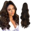 Glamorous with 26 Inch Brunette Mix Caramel Highlights