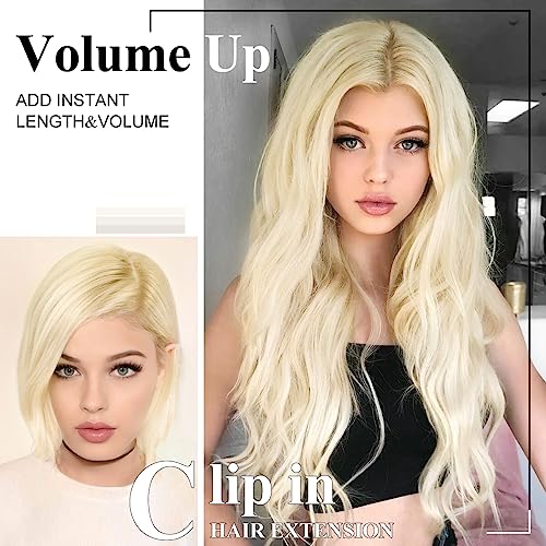 Wavy Clip in Hair Extension Long Blonde Hairpieces