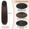 Transform Your Look with 26-Inch Dark Chocolate Brown Synthetic Drawstring Ponytail Extension - Natural Softness for Effortless Style