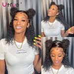 18-Inch Curly Wave Lace Frontal Wigs: HD Transparent Lace, Pre-Plucked, and 150% Density for Irresistible Beauty