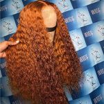 Ginger Curly Lace Front Wigs – 20 Inch True to Length Deep Wave Wig for a Charming Transformation