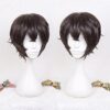SUNXXCOS Curly High-Temperature Fiber Wig - Channel Dazai Osamu's Dark Brown Style