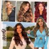 Transform Your Look: Dark Brown Clip-In Hair Extensions - 4PCS Set of 20 Inch Synthetic Long Wavy Hair for Instant Volume