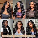 24" Natural Black Body Wave Lace Front Human Hair Wig - HD Lace, Pre-Plucked, 180% Density