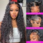 18-Inch HD Curly Lace Front Wig - Soft Water Wave Human Hair for Glamorous Occasions