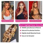 24-Inch Honey Blonde Lace Front Wig – HD Transparent 4/27 Ombre Highlights for Stunning Style