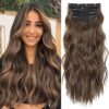 Long Wavy Clip-In Hair Extensions - Synthetic Hair