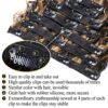 Glamorous 24-Inch Deep Wave Clip-In Hair Extensions - Synthetic Double Weft Hairpiece for Thick Ombre Hair Clips (P1B/27)
