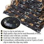 Glamorous 24-Inch Deep Wave Clip-In Hair Extensions - Synthetic Double Weft Hairpiece for Thick Ombre Hair Clips (P1B/27)