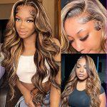 HUANGZIYA Quick Glam Ombre Honey Blonde Lace Front Wig - Effortless Elegance in 15 Seconds