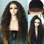 Curly Synthetic Lace Front Wigs Kinky Curly Mix Brown Wig for Black Women Kanekalon Heat Resistant Hair Party Daily Makeup Wigs 26inch
