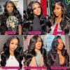 Rose Sister 13x6 Body Wave Lace Front Wigs - 28 Inch Human Hair Marvel with 180% Density and HD Transparent Lace