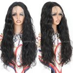 Transform Your Look with Style: Black Lace Front Wigs, Long Loose Wavy Hair, Glueless Beauty for Fashion Women