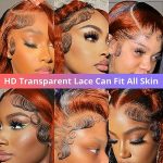 200% Density 13X6 Ginger Lace Front Wigs - Trendy Ombre Color and HD Transparent Lace